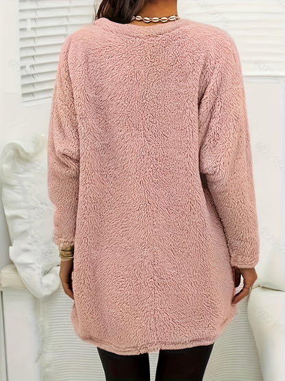 Yes I'm Cold Fleece Sweatshirt, Crew Neck, Long Sleeve, with Pockets