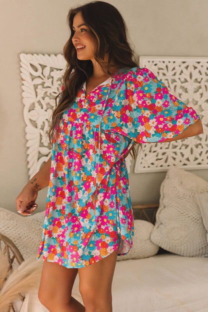 Vestido Babydoll Estampado Floral