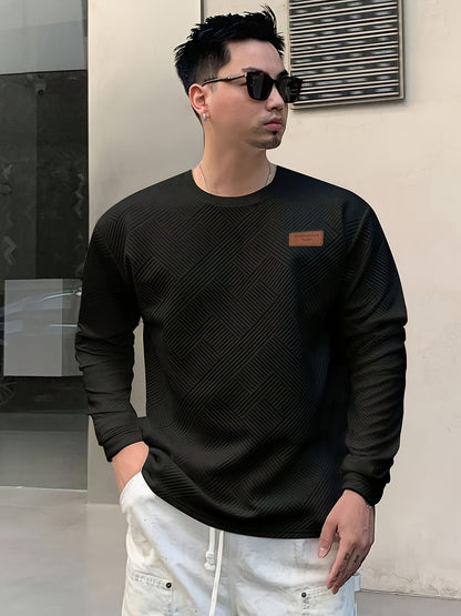 Men's Gradient Sweatshirt, Crew Neck, Long Sleeve