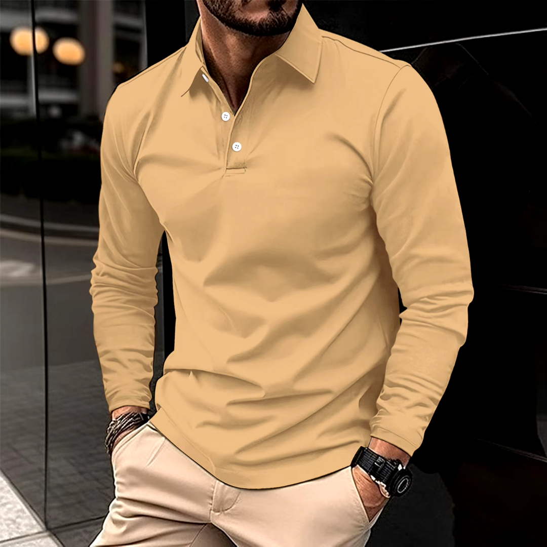 Ethan™ - Polo casual de manga comprida
