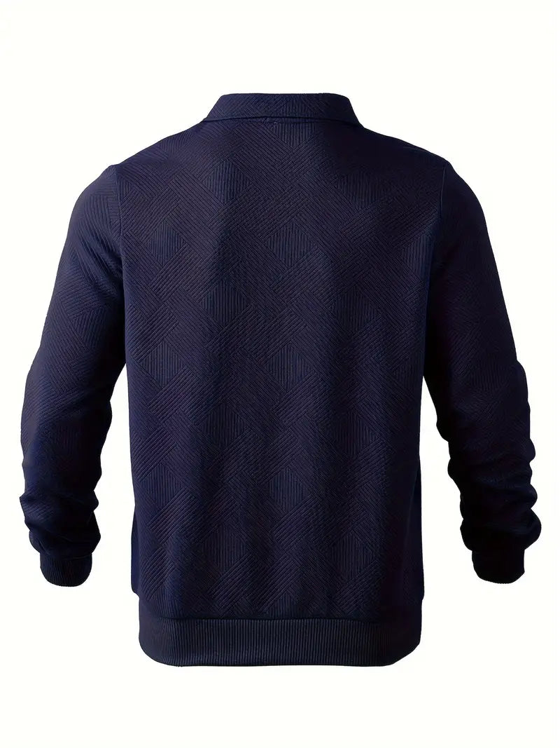 Erick | Vintage-Pullover mit Reißverschluss und geometrischem Design