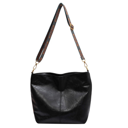 Bolsa Hobo com Alça Geométrica - Grande Capacidade, Retro Crossbody