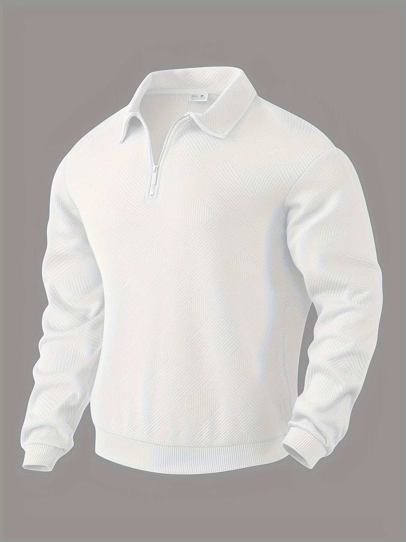 Erick | Vintage-Pullover mit Reißverschluss und geometrischem Design