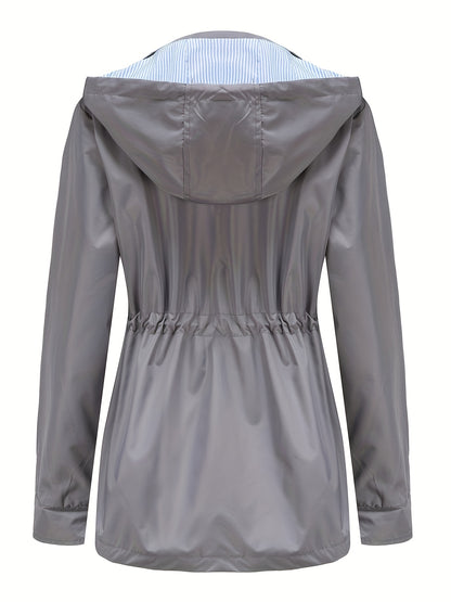 2025 New Autumn And Winter Detachable Hooded Trench Coat for Women, Plus Size Stylish Casual Outdoor Raincoat.