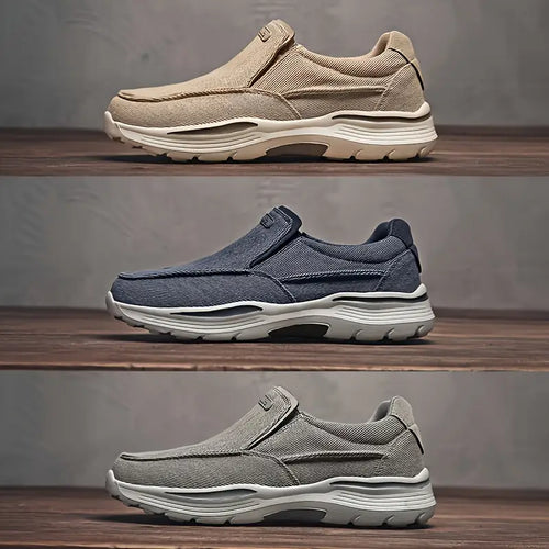 Atmungsaktive Slipper-Schuhe aus Canvas für Herren, bequeme Lauf-Sneaker