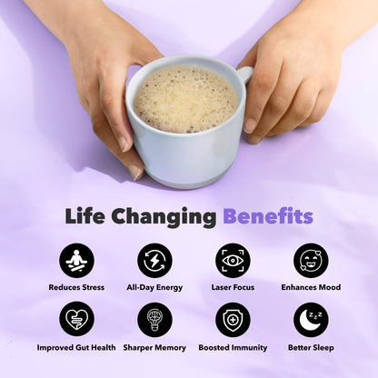 30 porções de café de cogumelo + kit inicial GRÁTIS