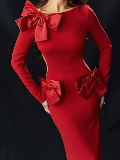 Aubrey™ - Vestido longo atraente com laços