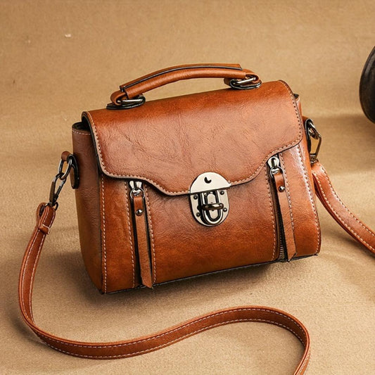 Zoe™ Elegância atemporal | Bolsa de mão vintage com aba