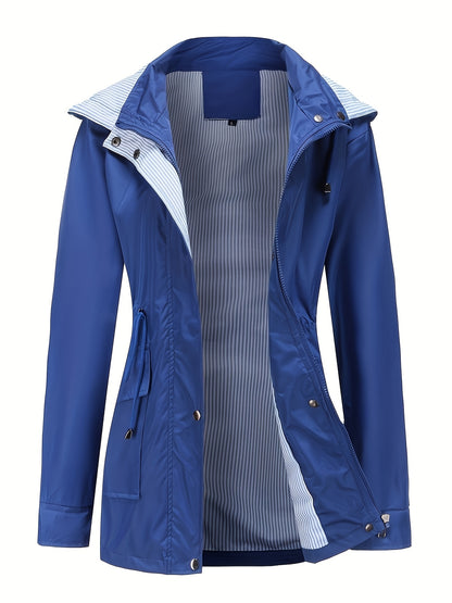 2025 New Autumn And Winter Detachable Hooded Trench Coat for Women, Plus Size Stylish Casual Outdoor Raincoat.