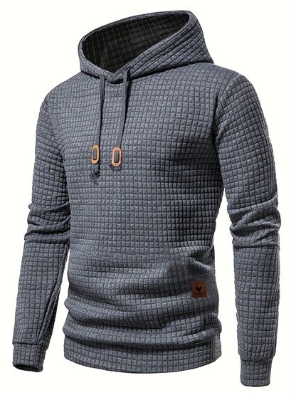 GEKM Men's Boho Embroidered Hoodie, Casual Pullover