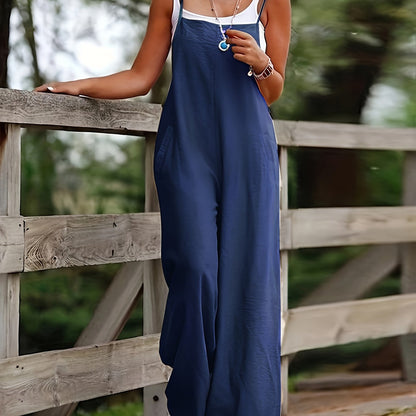 Solid Color Jumpsuit