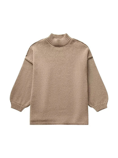 Manon | Lässiger Strickpullover mit halbhohem Kragen