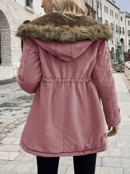 Women's Long Parka Jacket, Warm with Pockets