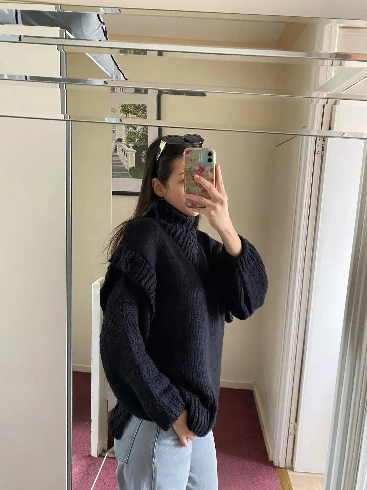 Manon | Lässiger Strickpullover mit halbhohem Kragen