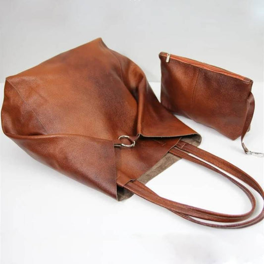 Olivia™ Retro Softness | Bolsa Tote de Grande Capacidade