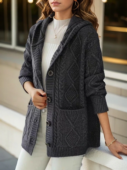 Lina™ - Cardigan Elegante com Ponto Diamante
