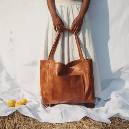 Amelia™ - Bolsa de Ombro Vintage em Couro