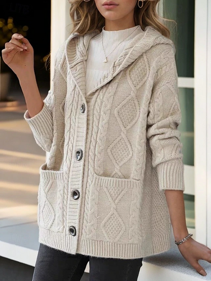 Lina™ - Cardigan Elegante com Ponto Diamante