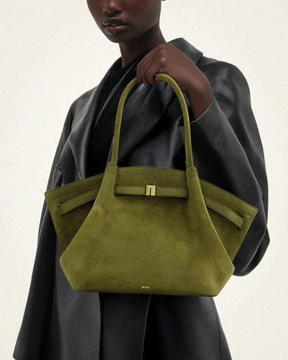 Riley™ - Bolsa de axila em camurça de couro micro
