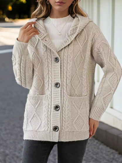 Lina™ - Cardigan Elegante com Ponto Diamante