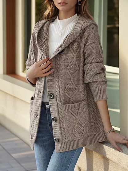 Lina™ - Cardigan Elegante com Ponto Diamante