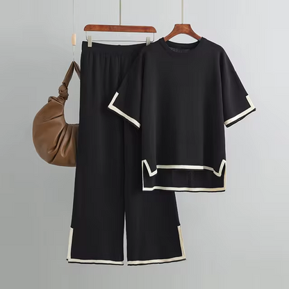 Charlotte™ – Elegantes Kurzarm-Co-Ord-Set aus Eisseide