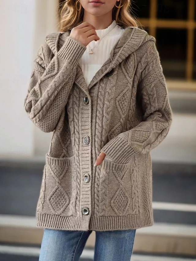 Lina™ - Cardigan Elegante com Ponto Diamante
