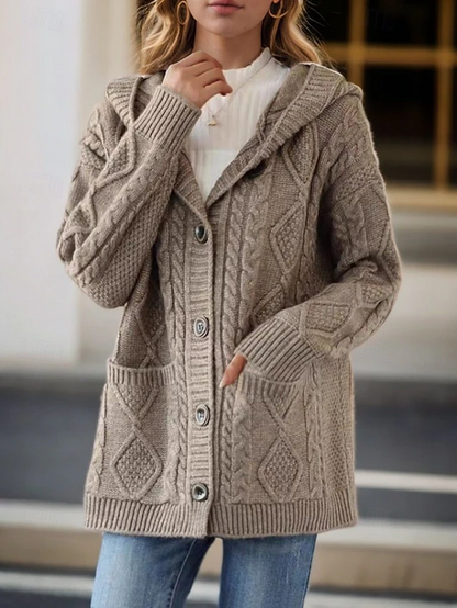 Lina™ - Cardigan Elegante com Ponto Diamante
