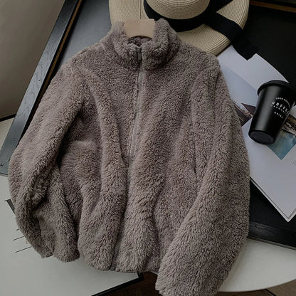 Riley™ - Kuscheliger Teddymantel mit Reißverschluss