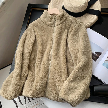 Riley™ - Kuscheliger Teddymantel mit Reißverschluss