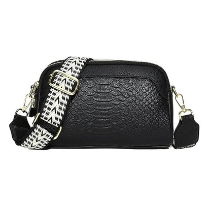 Olivia™ Elegant Allure | Bolsa tiracolo mini com padrão crocodilo