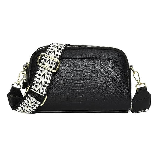 Olivia™ Elegant Allure | Bolsa tiracolo mini com padrão crocodilo