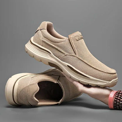 Atmungsaktive Slipper-Schuhe aus Canvas für Herren, bequeme Lauf-Sneaker