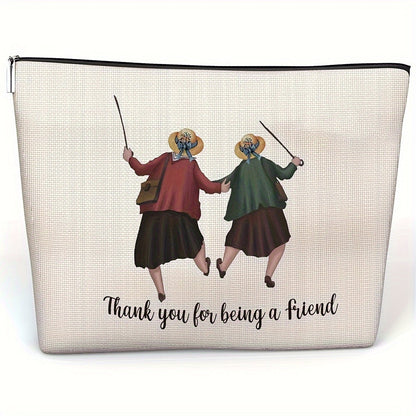 Presentes de amizade - Bolsa de cosméticos de agradecimento, presente de aniversário e Natal para melhor amigo, bolsa de viagem