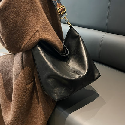 Bolsa Hobo com Alça Geométrica - Grande Capacidade, Retro Crossbody