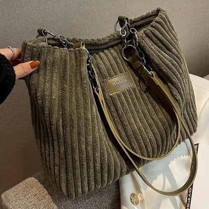 Layla™ - Bolsa elegante de veludo cotelê