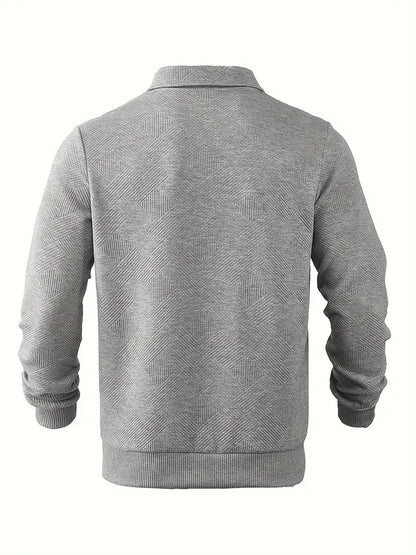 Erick | Vintage-Pullover mit Reißverschluss und geometrischem Design