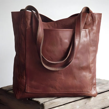 Aria™ - Bolsa Tote de Couro Vegana Feita à Mão