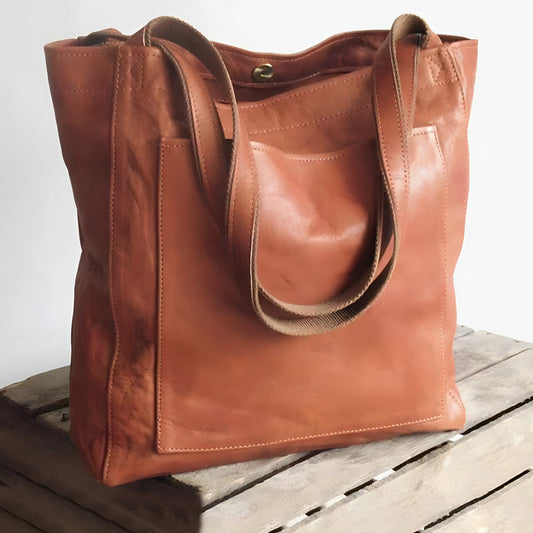 Aria™ - Bolsa Tote de Couro Vegana Feita à Mão