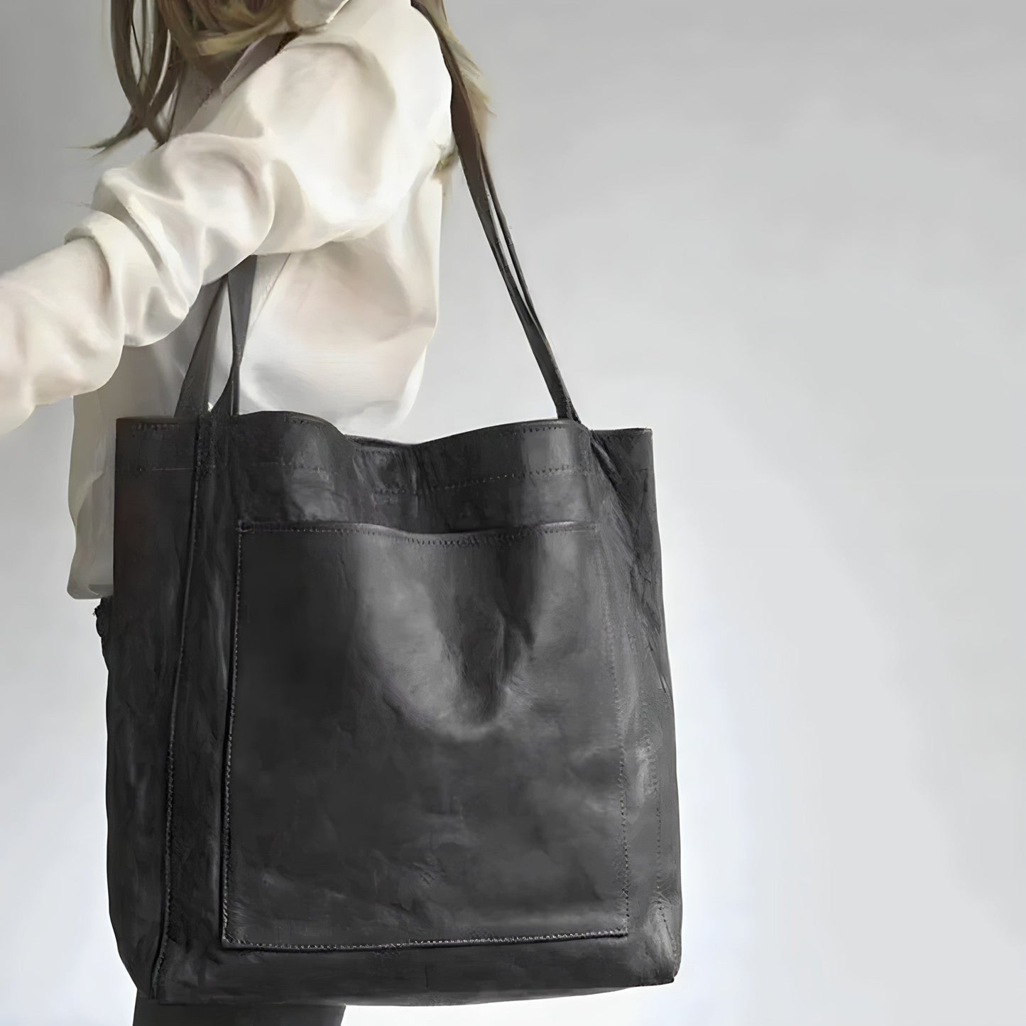 Aria™ - Bolsa Tote de Couro Vegana Feita à Mão