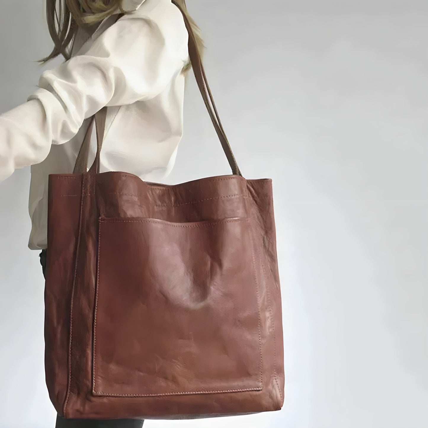 Aria™ - Bolsa Tote de Couro Vegana Feita à Mão