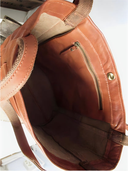 Aria™ - Bolsa Tote de Couro Vegana Feita à Mão