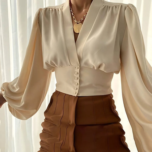 Lina™ - Blusa Hipline Clássica Luxo