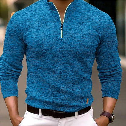 Liam™ – Stilvolles Poloshirt mit Stehkragen und langen Ärmeln