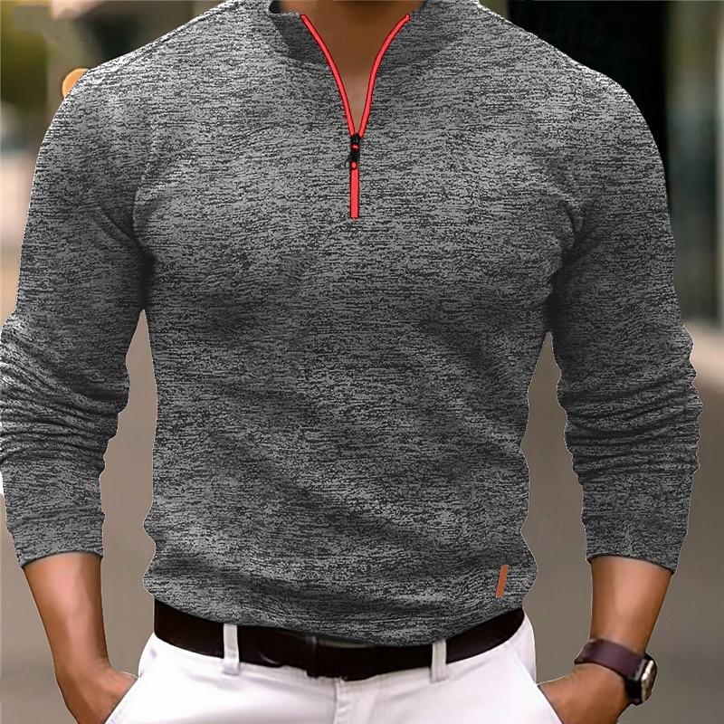 Liam™ – Stilvolles Poloshirt mit Stehkragen und langen Ärmeln
