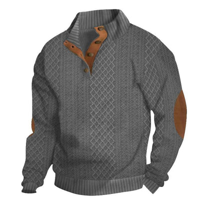 Logan™ – Bequemer Strickpullover mit Stehkragen und langen Ärmeln