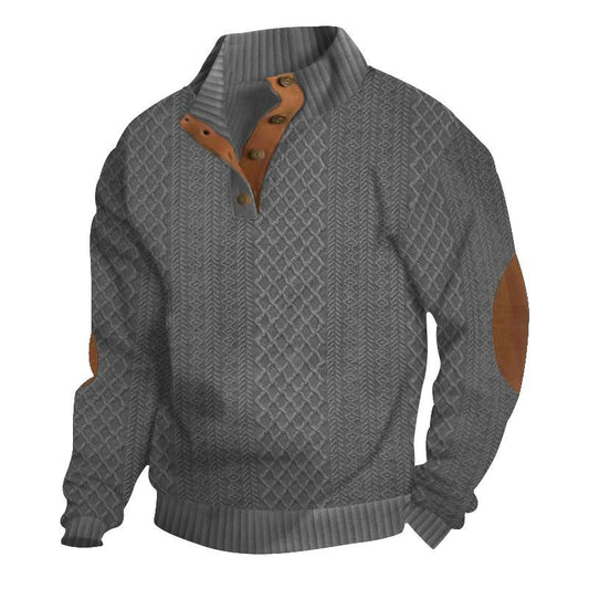 Logan™ – Bequemer Strickpullover mit Stehkragen und langen Ärmeln