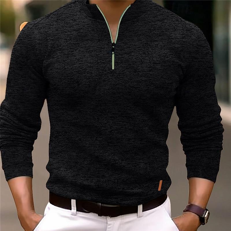 Liam™ – Stilvolles Poloshirt mit Stehkragen und langen Ärmeln