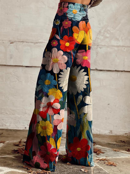 Harper™ - Calças largas confortáveis ​​com estampa floral colorida