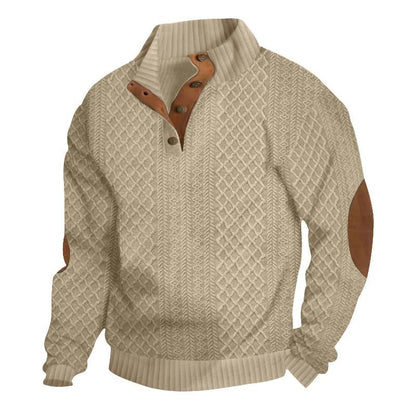 Logan™ – Bequemer Strickpullover mit Stehkragen und langen Ärmeln